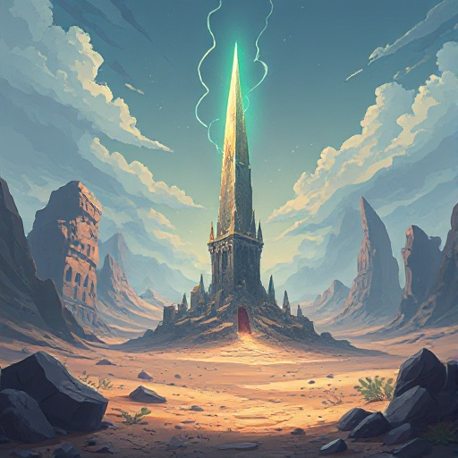spire of might and magic in deserted area