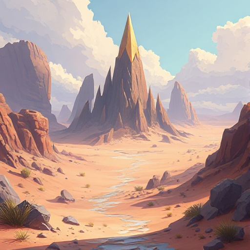 spire of might and magic in deserted area