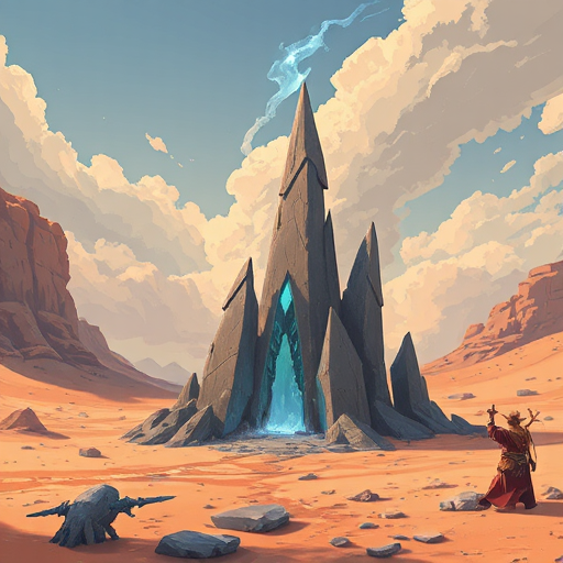 spire of might and magic in deserted area
