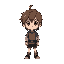 human, brown hair