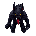 je souhaite une série d'images en pixel art de 32x32 pixels représentant un loup-garou inspiré du style de supernatural. ces images doivent permettre la création d'animations. 