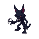 je souhaite une série d'images en pixel art de 32x32 pixels représentant un loup-garou inspiré du style de supernatural. ces images doivent permettre la création d'animations. 