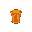 orange trash bin, clear iconography