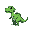 dino verde muito fofinho que pula anda e corre 