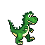 dino verde muito fofinho que pula anda e corre 