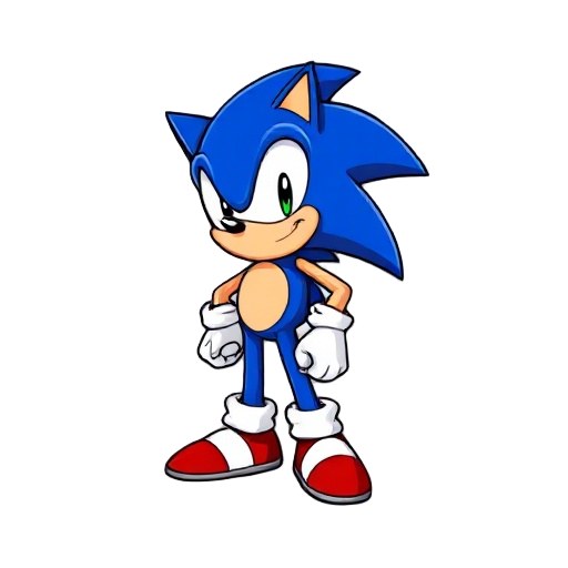 sonic in his sega genesis 16-bit