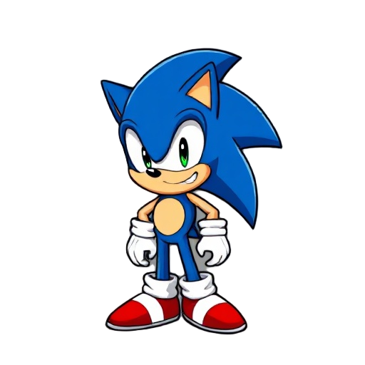 sonic in his sega genesis 16-bit