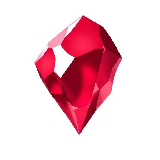 crie uma moeda de cor ruby