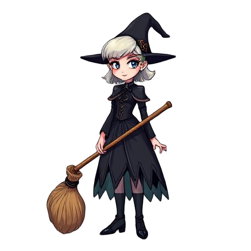 a 64-bit version of cinderella, now she is gothic and uses a broom as a weapon