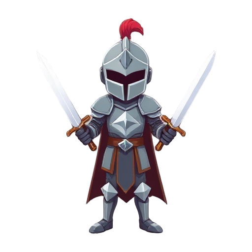 knight, two swords