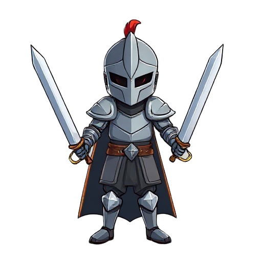 knight, two swords