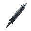 pixel art in an isometric style, a massive dragonslayer sword inspired by guts' weapon from berserk, designed in the style of the game tibia. the blade is enormous, heavy, and dark gray, with visible 