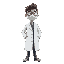 man in white lab coat wearing mouth mask 