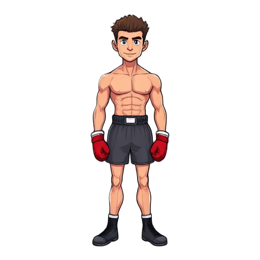 male 2d character in boxers