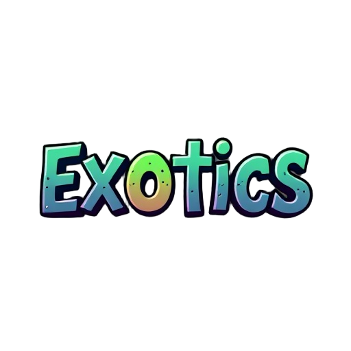make a font saying exotics, use this image as a reference: https://imgur.com/a/gpww2op