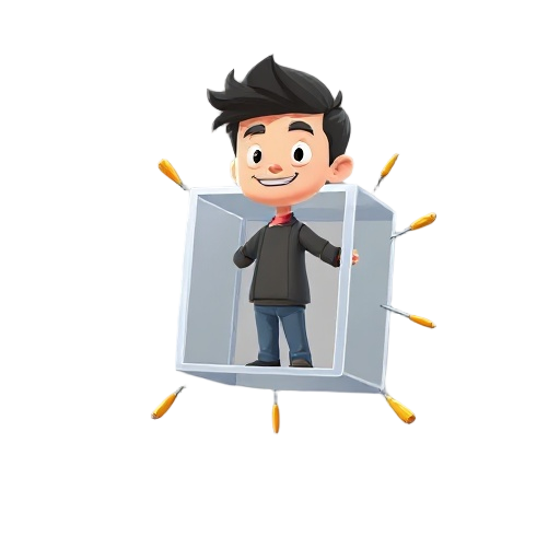 a person in a 4d dimension stuck