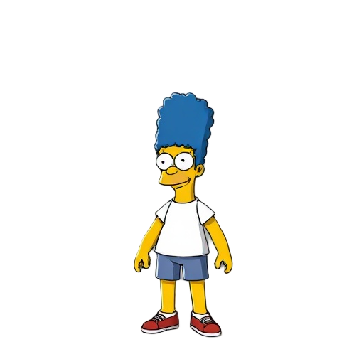 a person in a 4d dimension stuck , use simpsons tv show graphics 