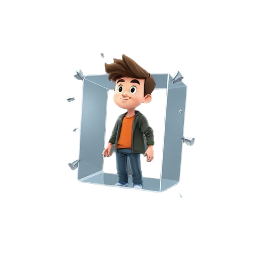 a person in a 4d dimension stuck