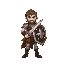 warrior with a sword and shield