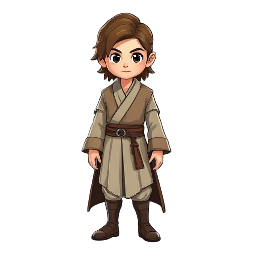 medium height meidum weight with brown hair a jedi