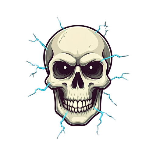 lightning skull 