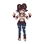 create a female protaganist that uses fists for weapons