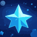 space big blue star