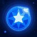 space big blue star circle