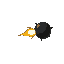 black fireball being fired out