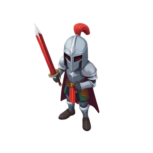 knight with red sword