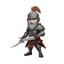 warrior with a sword and adomantine armor