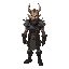 apocalypse game character, falout like, raider, leather armor, spikes on shoulders