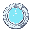 white-ish round rune of livingrock from botania, minecraft style, resembling more a plate with a water rune on it