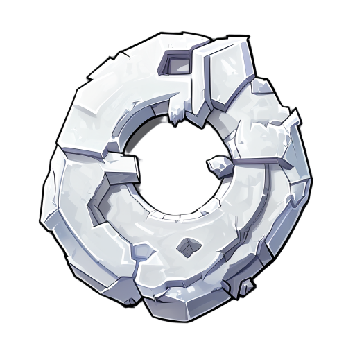 white-ish round rune of livingrock from botania, minecraft style