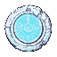 white-ish round rune of livingrock from botania, minecraft style, resembling more a plate with a water rune on it