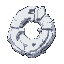 white-ish round rune of livingrock from botania, minecraft style