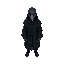 man with a raven head, he wears a fancy raven black robe