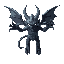 flying mirror demon with long shadow clawi hands