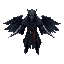 man with a raven head, he wears a fancy raven black robe and dual wields daggers