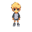 blonde haired character 2d top down pixel art