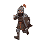 pixel art medieval soldier run animation