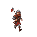 pixel art medieval soldier run animation