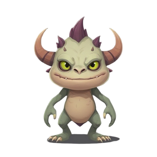 i want a monster that looks human but has a large head