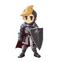 young blonde knight wearing leather armor