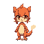 salamander girl chibi fire effect 