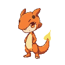salamander girl chibi fire effect 