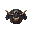 japanese samurai hat, 3/4 top down angle
