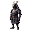 japanese samurai armor, side angle, without helmet or legs. only torso