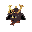 japanese samurai hat, side angle
