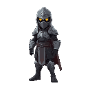 cyberpunk mixed with medieval knight